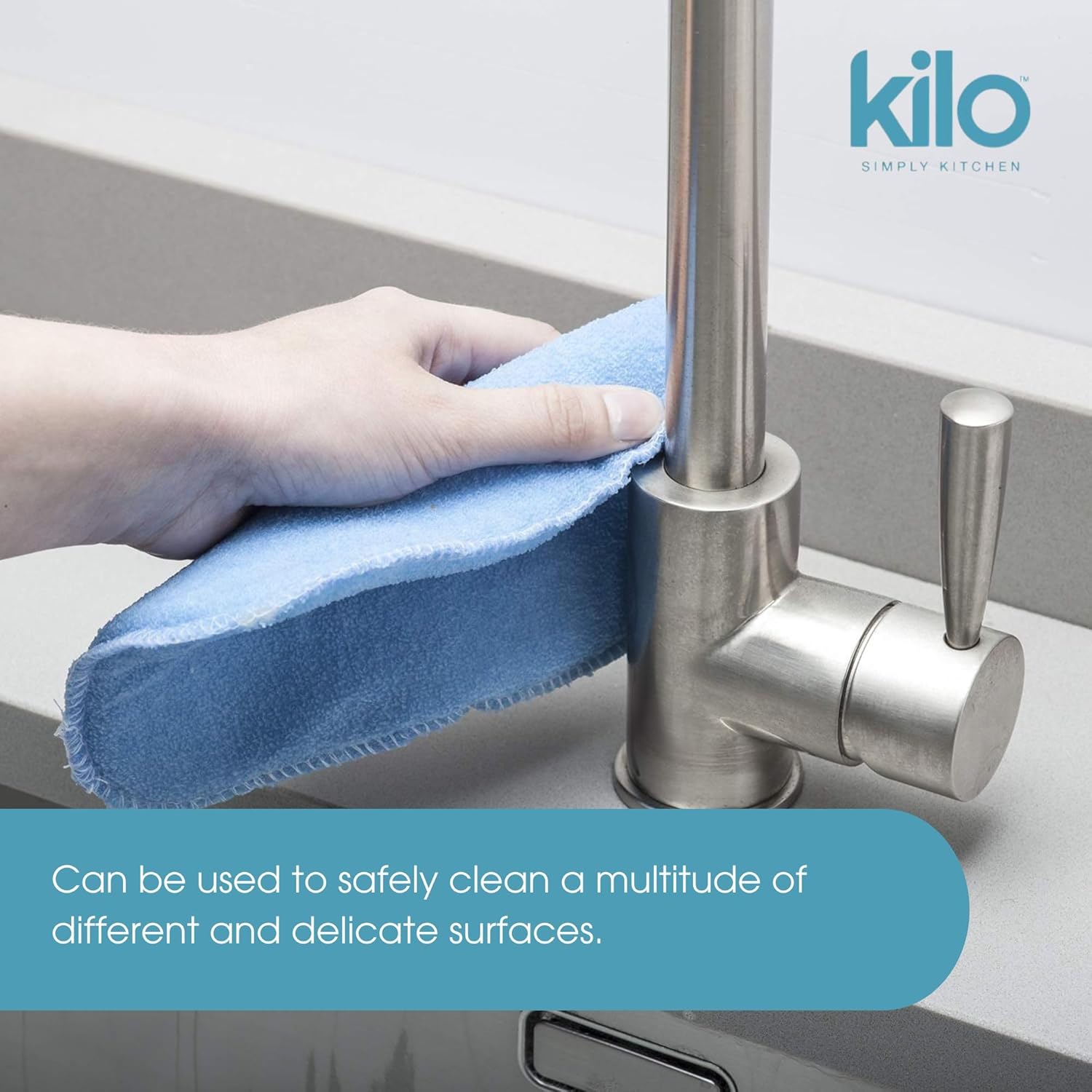 Kilo Scrubby Sponge-Non-Scratch Pot Scourer with Absorbent Core, Multi-Purpose Set of 2, One Size