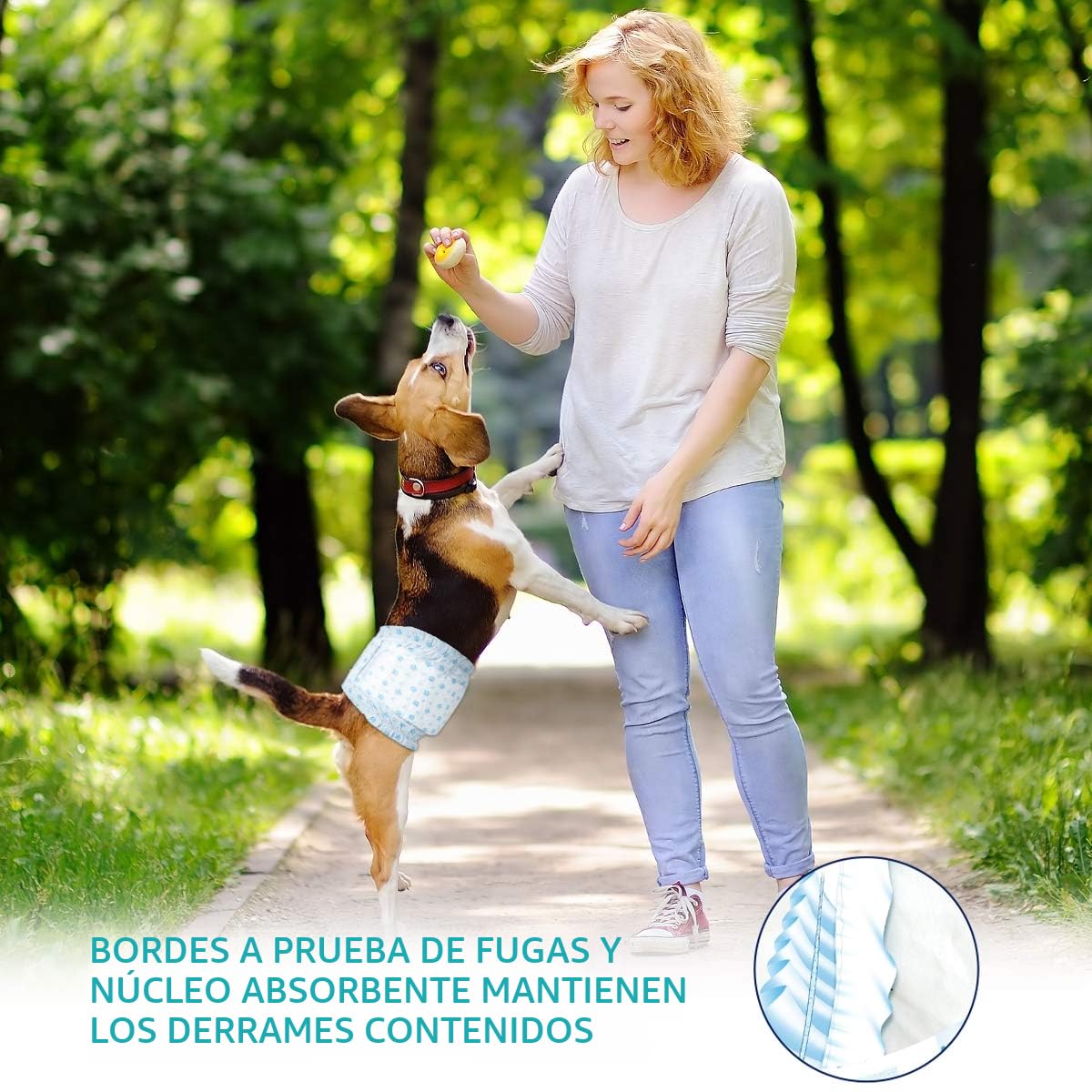 52 S Pañales Desechables para Perros Machos, pañales envolventes para Perros machos, se Adapta a Cintura de 30-48 cm, Talla S | Envolturas para perros machos con protección contra fugas y súper absorbentes, micción emocionante, incontinencia o marcado