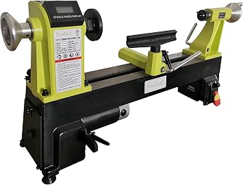 FORESTWEST 10803, 12"x18" Variable Speed Wood Lathe, 5-Amps Mini Woodturning Lathe, Green