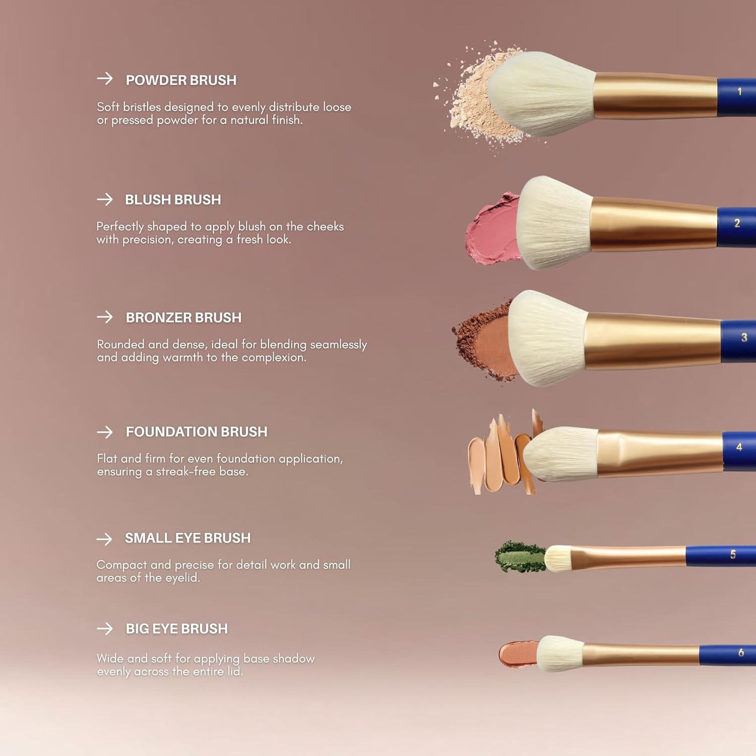 BERRY GOODS 12-Piece Makeup Brush Set with Microcrystalline Silk Fibers – Ultra-Soft, Vegan & Cruelty-Free Face & Eye Brushes with Travel Case (BERRY Red) - Image 8