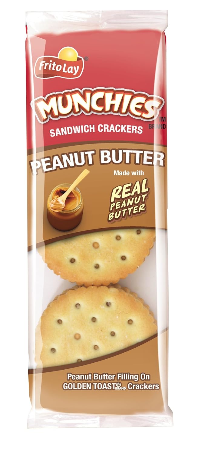 Munchies Peanut Butter on Toast Crackers, 1.42 Ounce (Pack