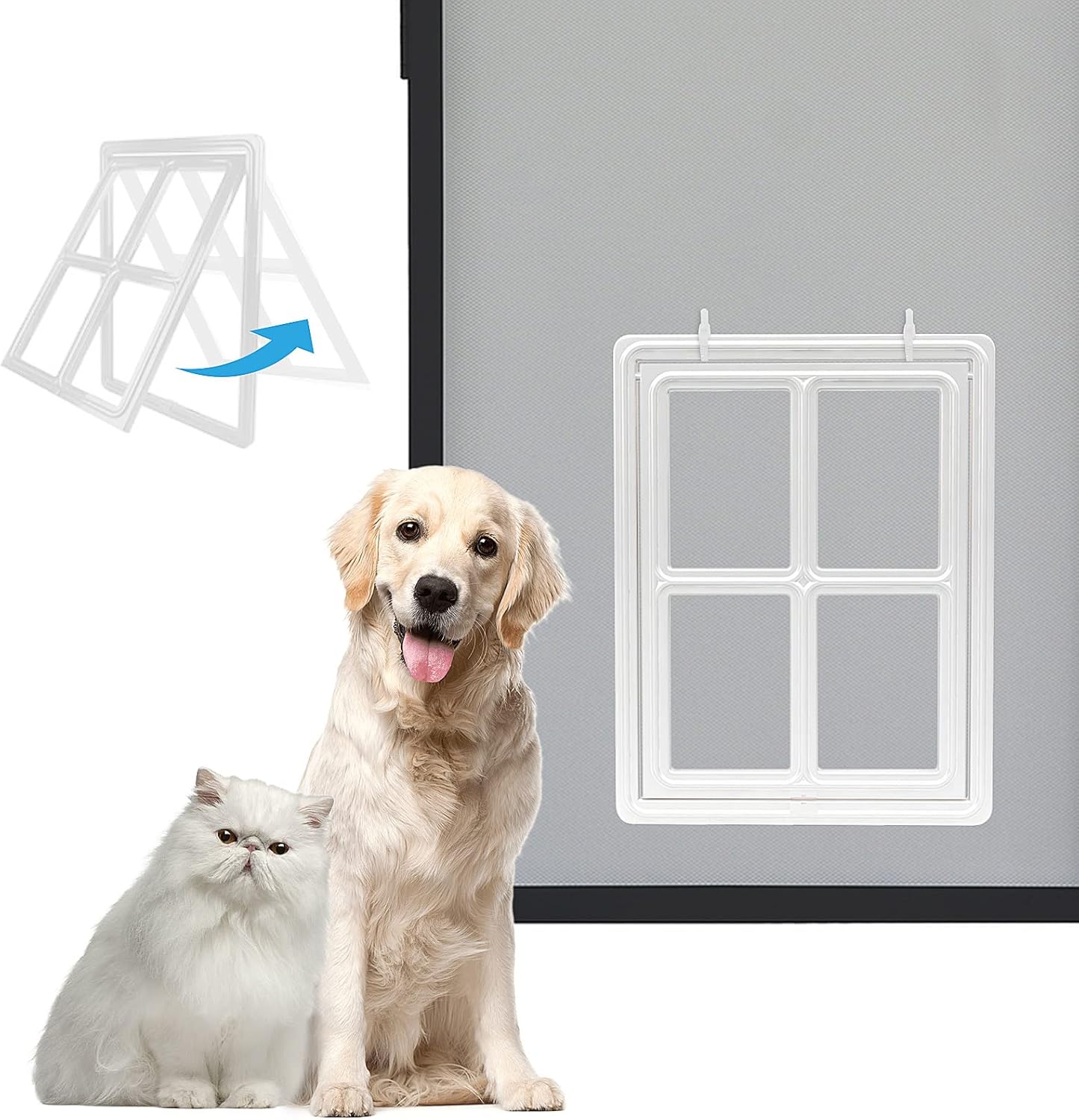 NAMSAN Screen Pet Door 12x16 in Dog Door for Screen Door