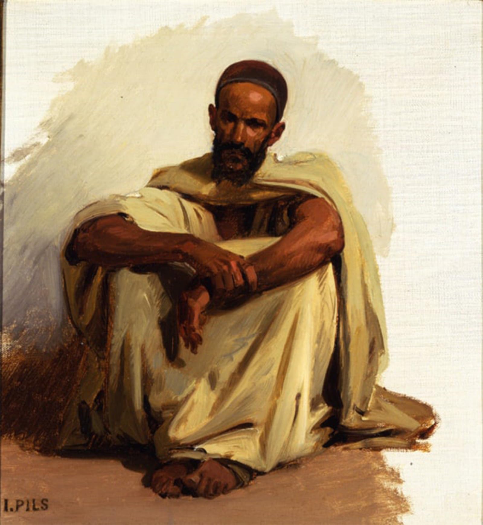 SERENDIPITP Retro Picture Poster Wall Art Pictures Painting Seated Arab by Isidore Alexandre Augustin Pils Wall Art Canvas Print for Wall Decor 60x90cm