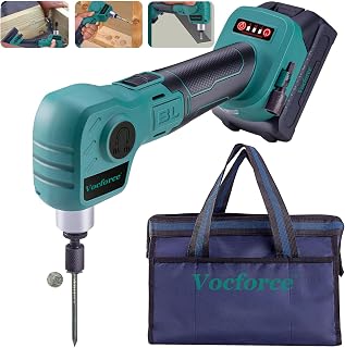 Cordless Palm Nailer, 20V Brushless Auto Hammer Tool Kit with 2.0Ah Rechargeable Lithium Battery and Charger, Tool Bag, LED Light, 1/4" Hex Magnetic Tip for Nail/Screw Driving