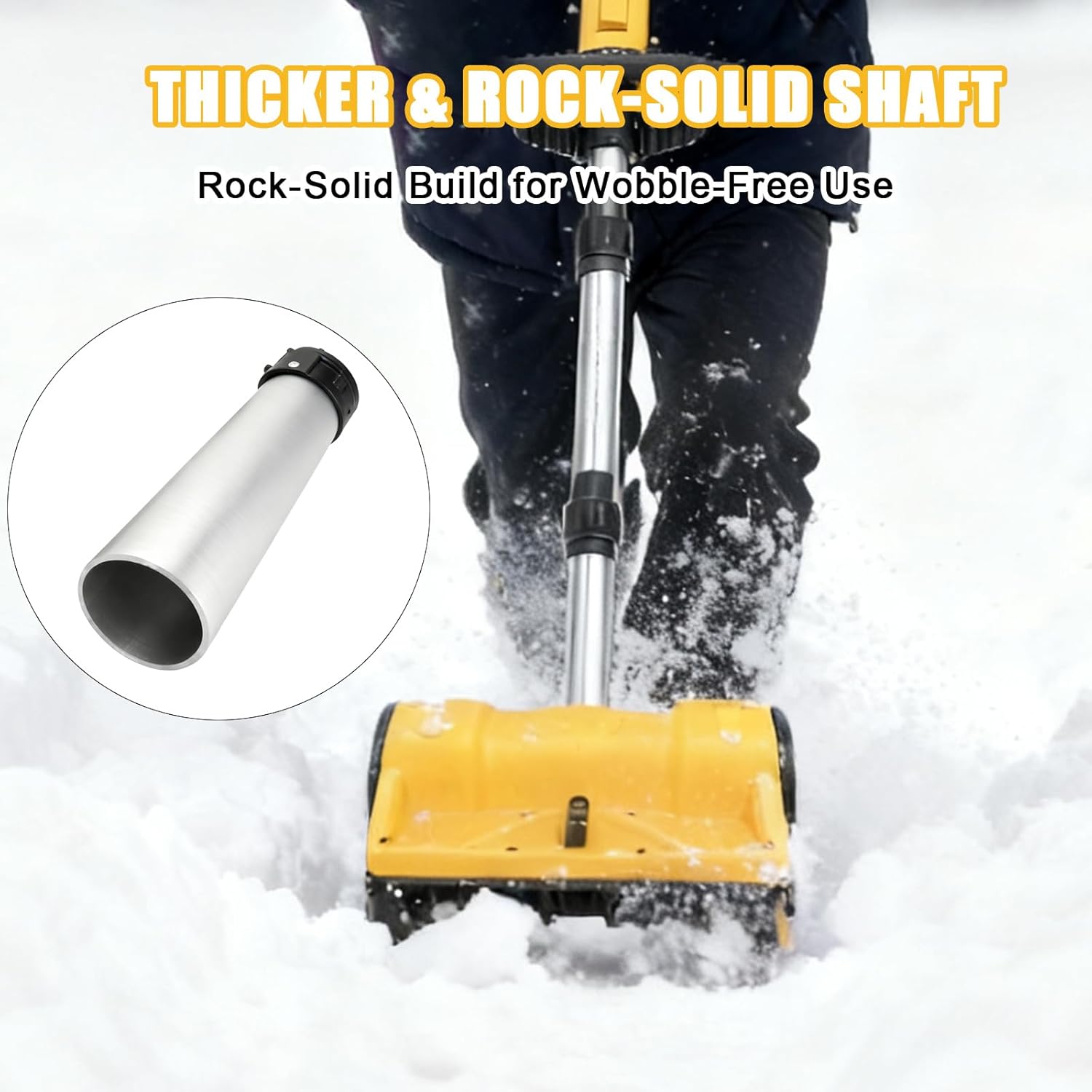 Cordless Electric Snow Shovel Compatible with Dewalt 20V Battery with Brushless Motor, 10-Inch Snow Blower with Directional Plate, Width 12.5'' Depth 6'', 26 FT Throw Distance with Handle (Tool Only)