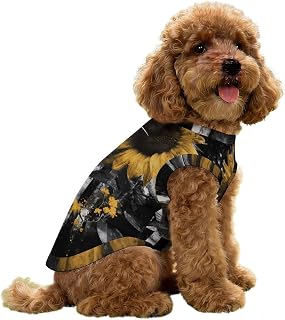 U.S. Hummingbird Sunflower Pet Vest Silk Like Dog Cat Sleeveless Shirt Cooling Tank Top Clothes