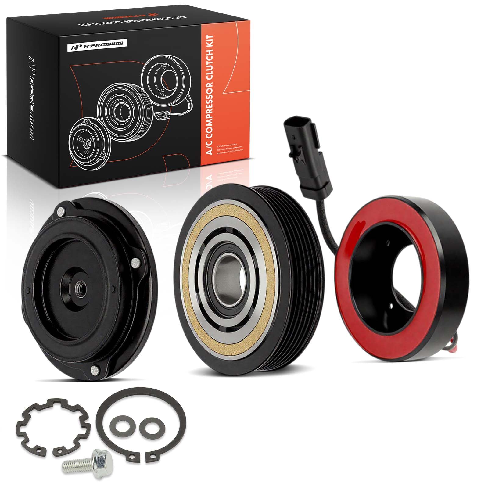 Photo 1 of ***PARTIAL SET - PRICE ADJUSTED***A-Premium Air Conditioner AC Compressor Clutch Kit Compatible with Jeep WK Series Grand Cherokee 2005-2007, XK Series Commander 2006-2007, 3.7L 4.7L, Fit 10S17E Style Only