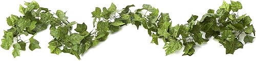 Simply Elegant Guirnalda de follaje de vid de hojas de uva de seda artificial, guirnalda de vegetación artificial para decoración de habitaciones,