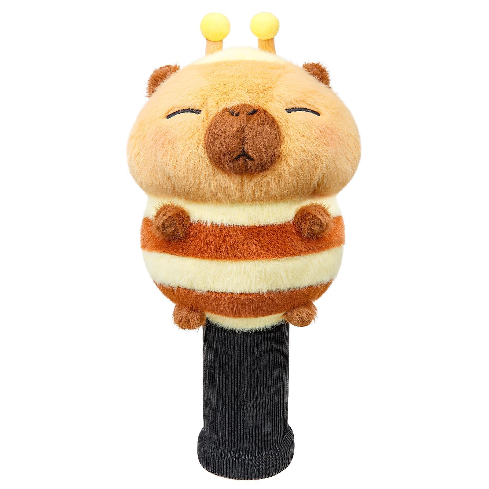 RLOMUTE Novelty Animal Golf Club Head Covers - Soft Dust-Proof Portable for Driver/Fairway/Hybrid (1.F.H), Funny Gift for Men Women Kids Golfers - Capybara dressed as a bee