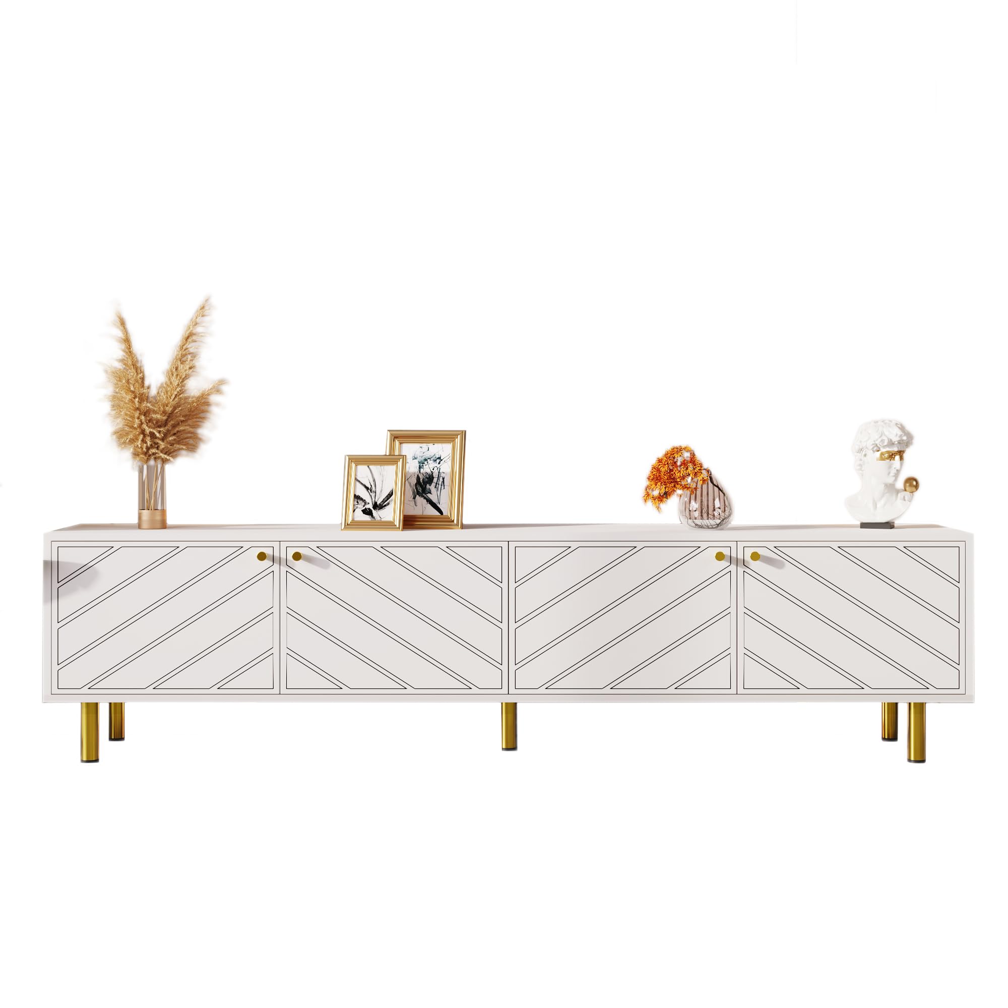 Meuble TV blanc adapté à différents styles de décoration intérieure