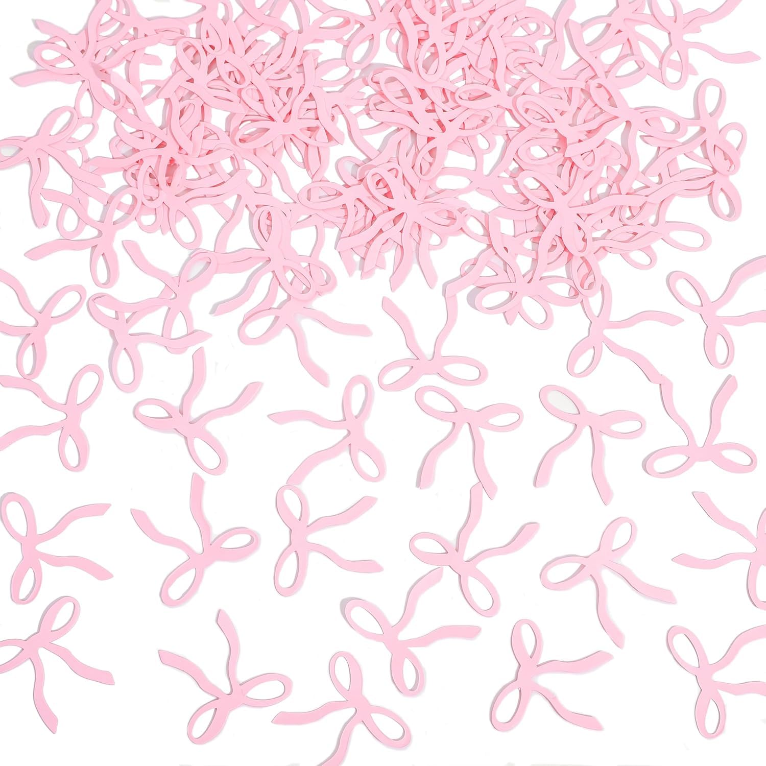 200PCS Pink Bow Confetti,For Bow Bachelorette Party Decorations,Bridal Shower Wedding Table,Bow Theme Birthday party Decorations,Pink Confetti Photo Props. (PINK)