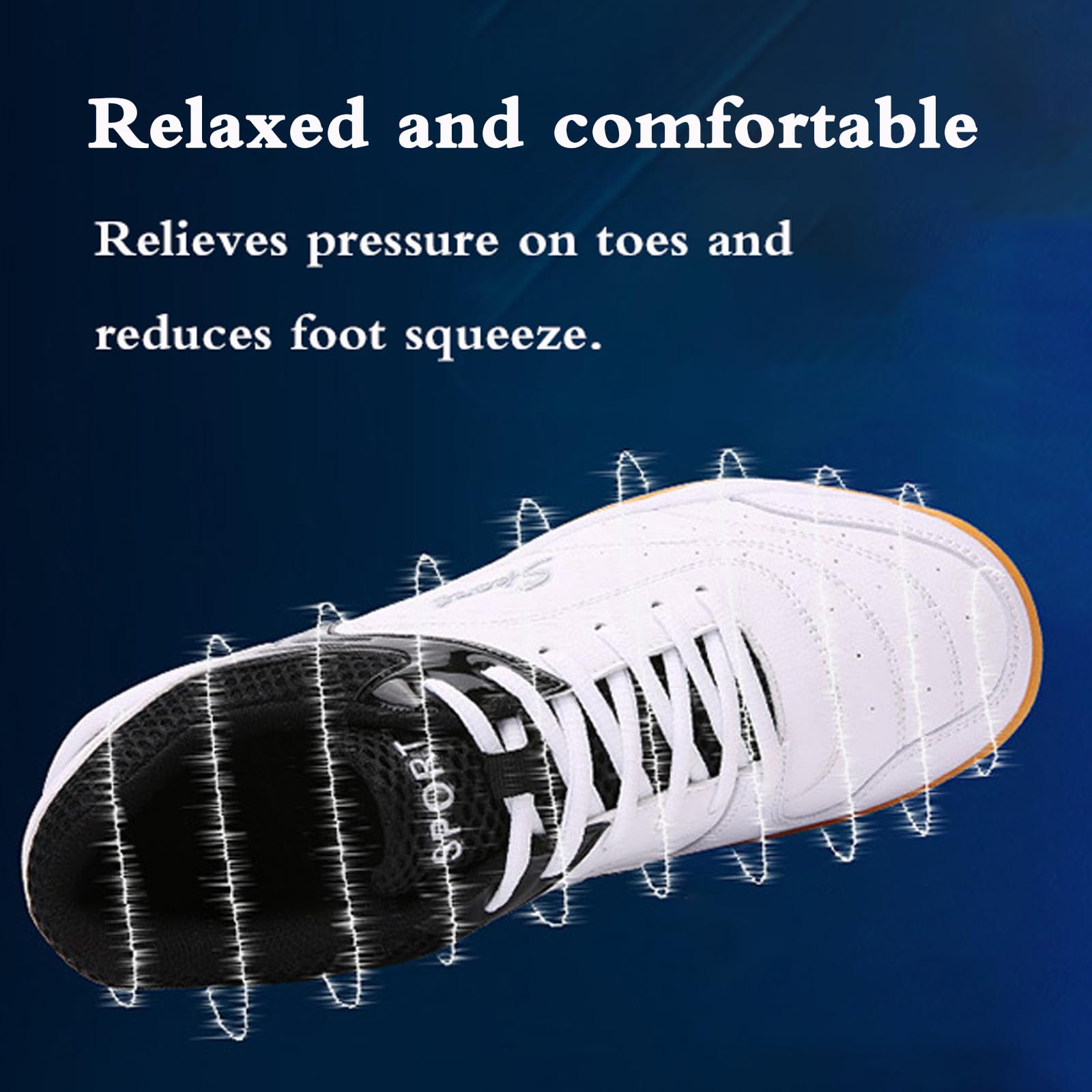 Chaussures Tennis Table D'IntéRieur,Chaussure de Squash,Chaussures de Badminton pour Adultes,légères et Respirantes,pour Indoor Tennis/Squash/Table Tennis/Basketball & Padel
