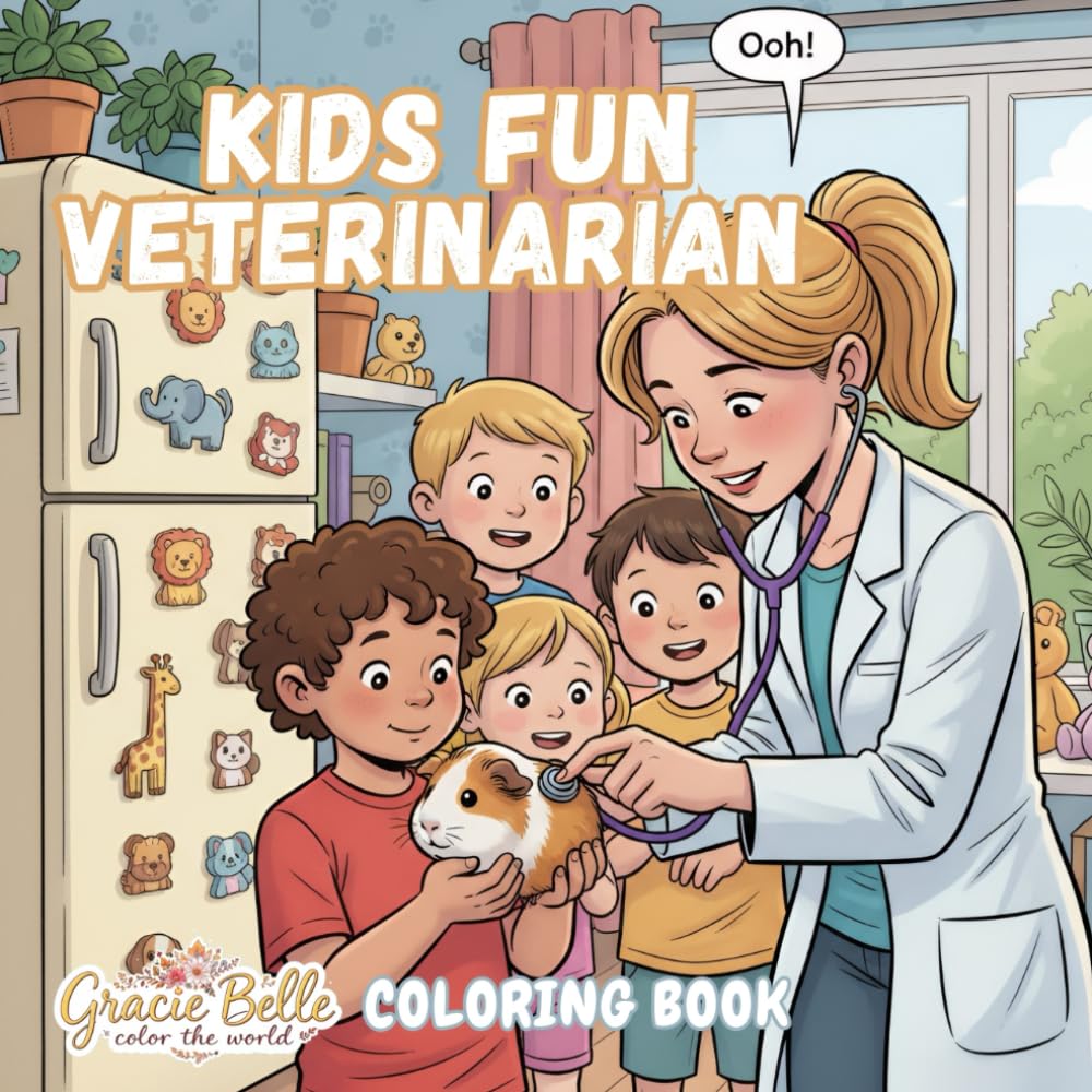 Kids Fun Veterinarian Coloring Book: Playful Veterinary Adventures to Color for Children and Adults