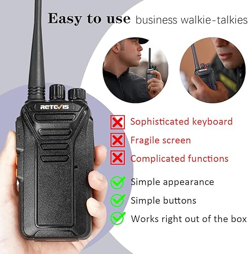 Miniatura 2 de Retevis Radio RT27V MURS de 2 vías, Walkie Talkies recargable, largo alcance, cargador multiunidad, sin licencia, resistente, radios comerciales