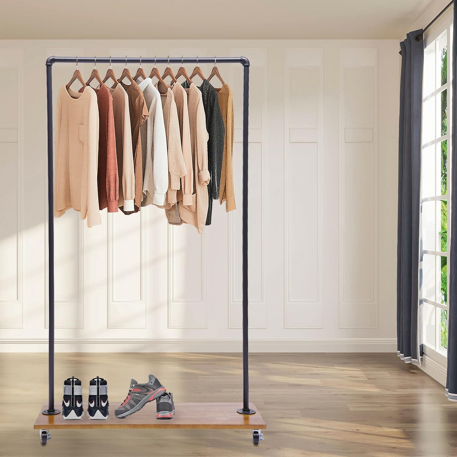 Commercial Grade Clothes Rack, Industrial Pipe Clothing On