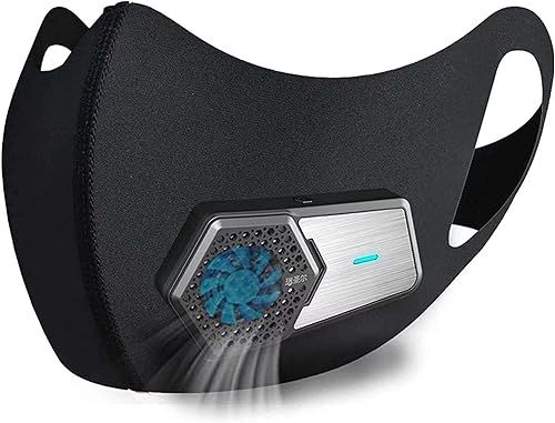 LSGTT Máscara facial eléctrica inteligente personal, reutilizable, purificadora de aire, con ventilador para suministro de aire, utilizada para
