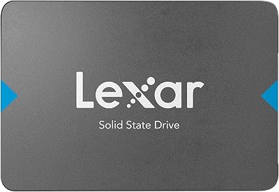 Lexar NQ100 2,5″ SATA III 6Gb/s SSD Interne 256Go, Disque Dur SSD Jusqu’à 550 Mo/s en Lecture, Interne SSD SATA pour Ordinateur Portable, Ordinateur de Bureau, PC