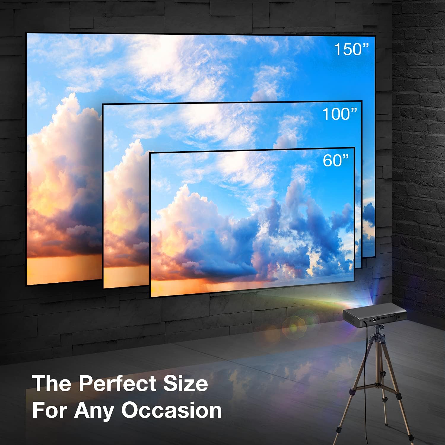 REXING PRD615 Projection Sizes