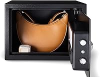 Vista 5 de Yaxa Basics Caja de seguridad de acero y caja de bloqueo con teclado electrónico, para efectivo, joyas, documentos, color negro, 0.5 pies cúbicos