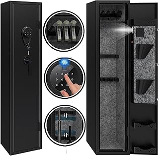 KAER 4-5 Gun Safe,Rifle Safe,Gun Safe for Shotguns,Large Gun Safe for Home Rifle and Pistols,Long Gun Cabinets with Finger...