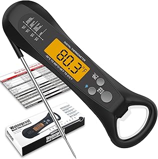 Digital Meat Thermometer for Cooking, Biison Wireless Instant Read Meat Thermometer Waterproof, Backlight, Ultra-Fast Accu...
