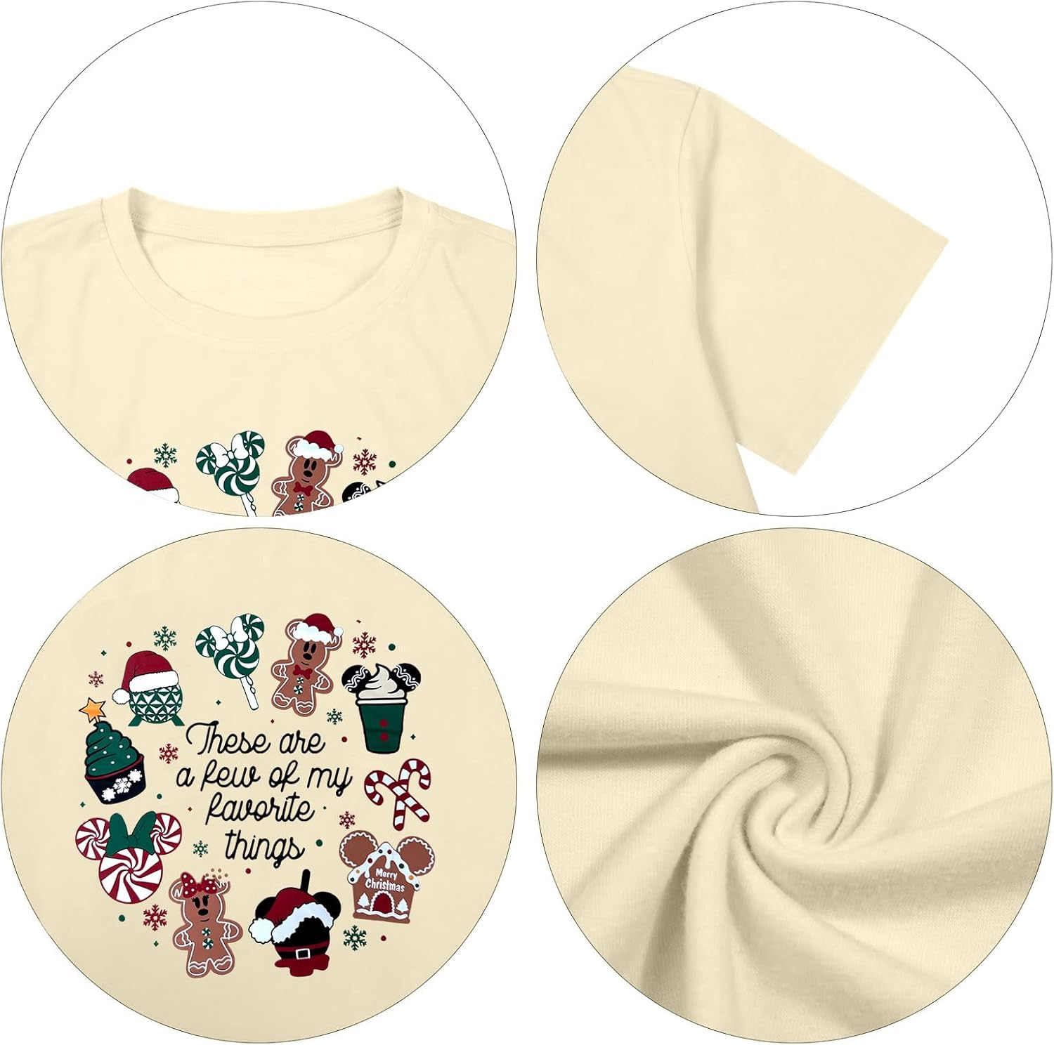 Christmas Shirts for Women Funny Magical Christmas T-Shirt Merry and Bright Shirt Xmas Holiday Tee Tops - Image 6