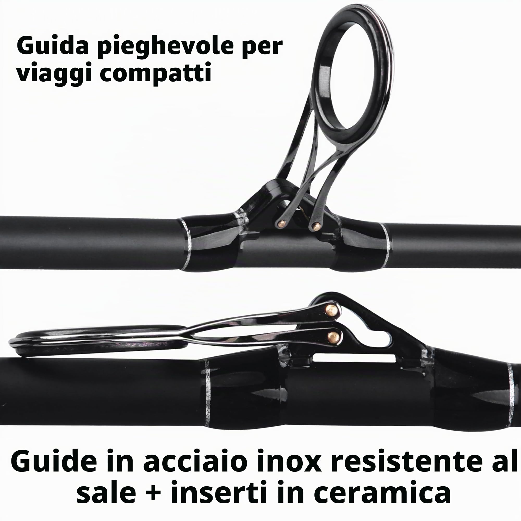 Rigged and Ready S Max e S Mid Travel - Canne da pesca da viaggio, 2 potenti canne multifunzione compatte Predator-Carp-Surf, 2 punte e custodia per pescatori mobili in viaggio d'acqua dolce e di mare