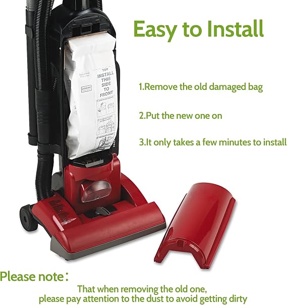 Vaccum Cleaner Dust Bags 10pcs Type U Storage Bags Replacement for Dirt Devil, Vacuum Cleaner Disposable Bags Upright Ultra Model Vacuum Part 3920047001 & 392075000