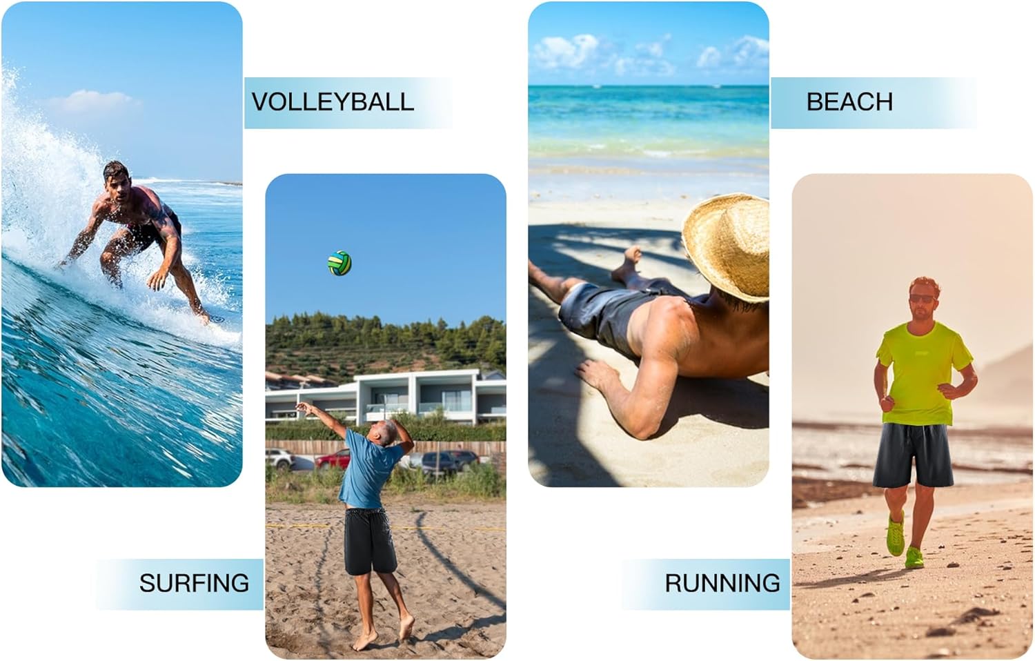 Mens Swimming Shorts with Quick Dry Swim Trunks Bathing Suit 2 in 1 Stretch Beach Swimsuit for Surfing Sport - Image 6