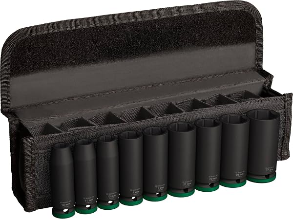 Bosch 9x PRO Impact Socket Set | Długość 77 mm, Akcesoria Wiertarki i wkrętarki