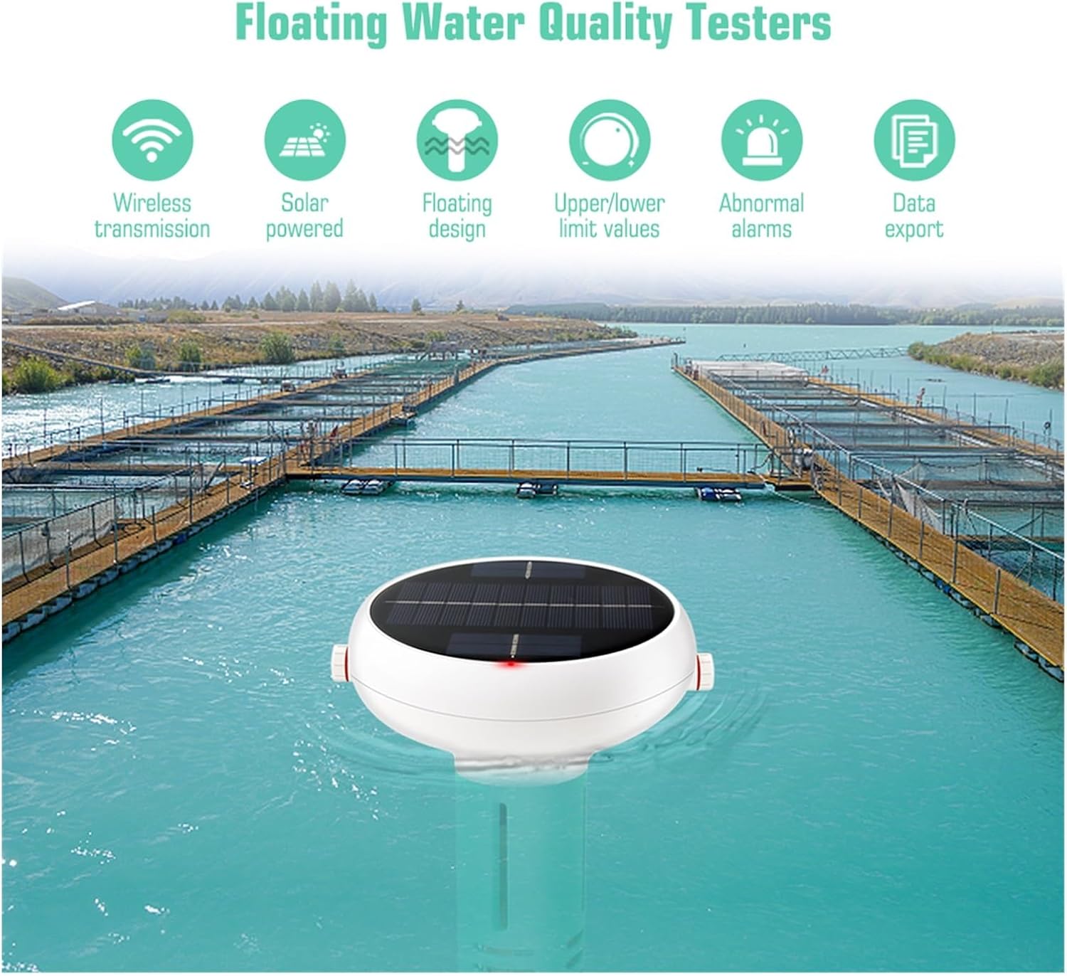Water Test Meter, Digital Water Tester Intelligent Chlorin Meter 7 in 1 PH ORP EC Total Dissolved Solids Salinity Temp CL Test Swimming Pool