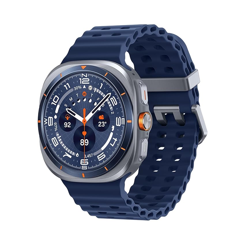 Samsung Galaxy Watch Ultra 2025 (Titanium Blue, LTE, 47mm) Smartwatch Galaxy AI, Design Resistente agli Urti, Batteria a Lunga Durata, Cassa in Titanio di Grado Aerospaziale [Versione Italiana]