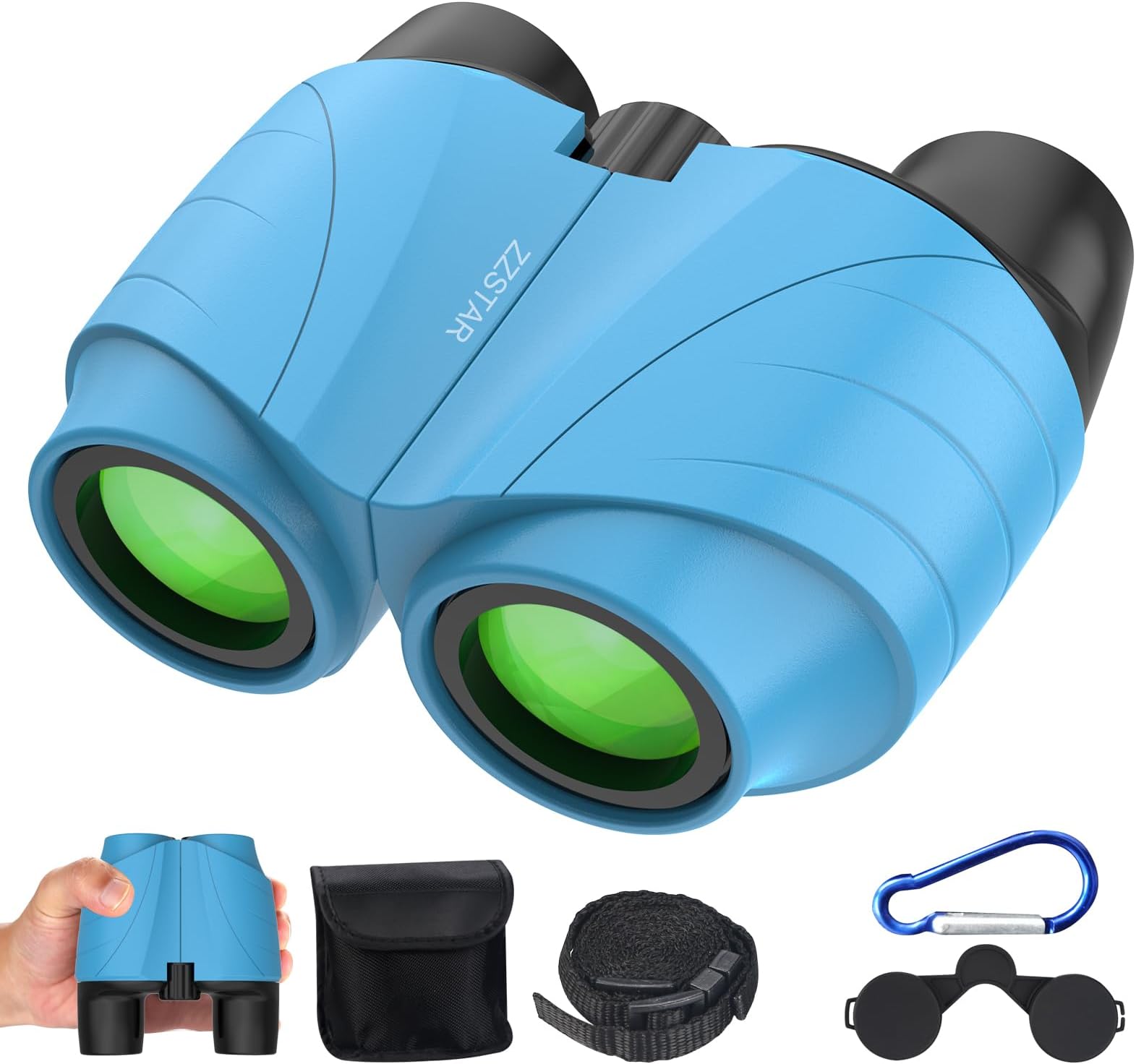 ZZSTAR Binoculars for Adults, Foldable Compact Binoculars with FMC Lens & BAK4 Prism, Easy Focus Low Light Vision for Bird Watching,Travel, Hunting, Hiking