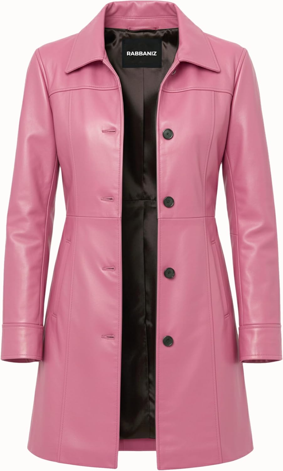 Leather Car Coats For Women 3/4 Real Lambskin Leather Coats For Women's Stylish Premium Car Coat