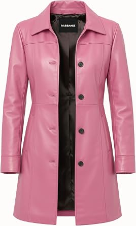 Leather Car Coats For Women 3/4 Real Lambskin Leather Coats For Womens Stylish Premium Car Coat