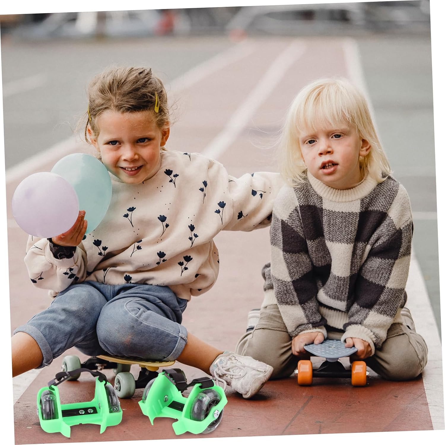 Outanaya Adjustable Light Up er Skates for Fun and Protective Sports Shoes with Flashing Wheels for and