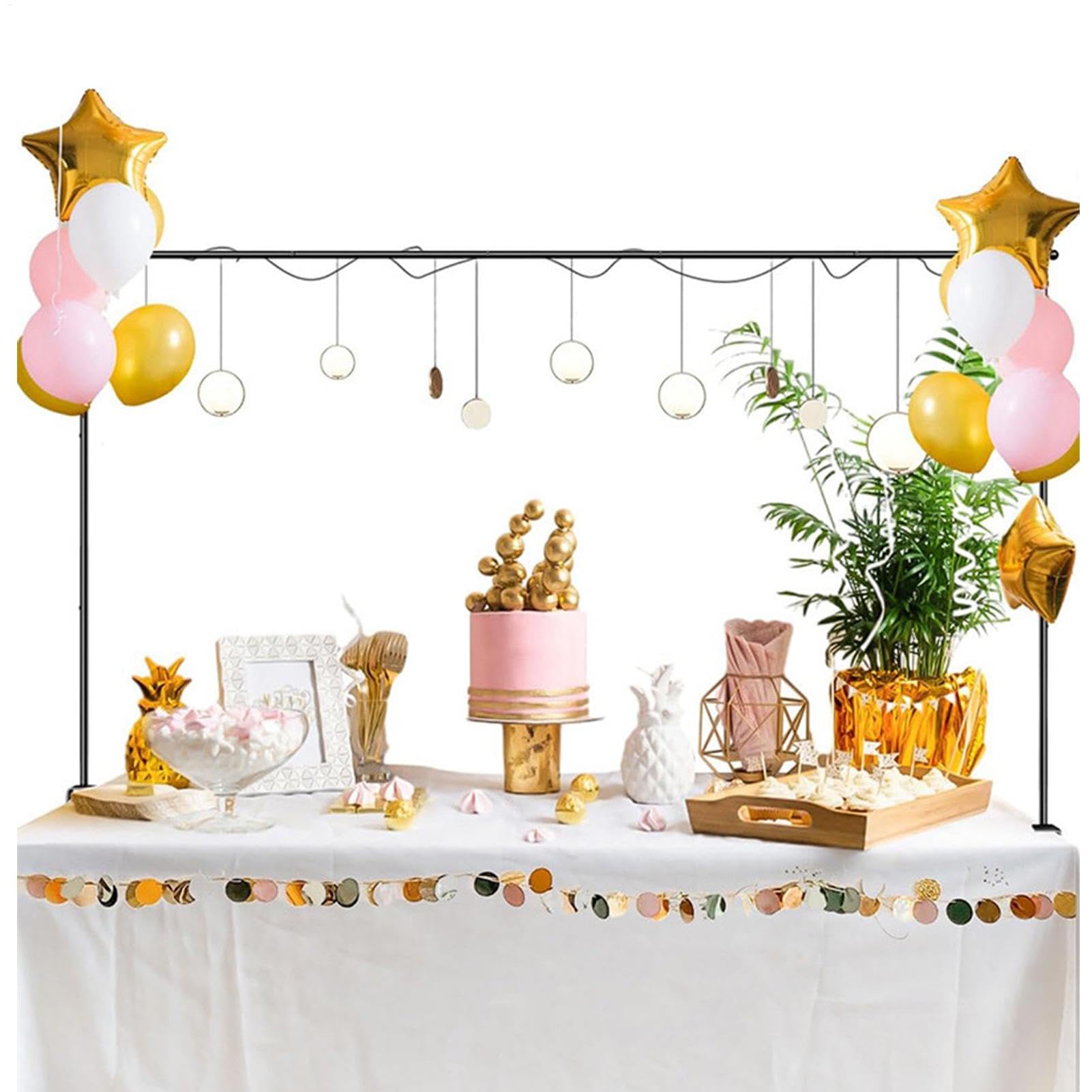 Support Décoration événement Arche De Table Métal Noir Go-komax - Décoration Mariage, Anniversaire Avec Suspension Ballons Suspension Ballons Guirlandes