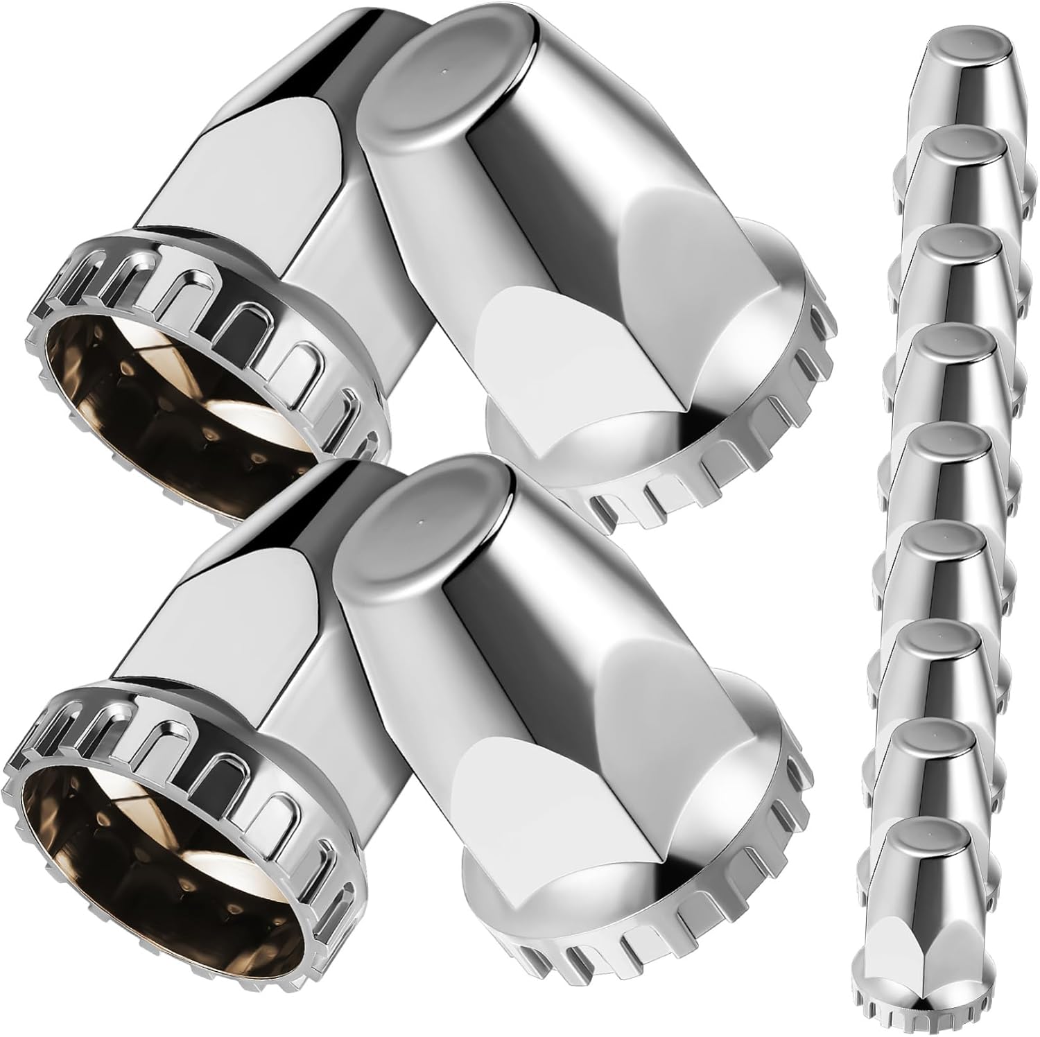 20pcs Truck Lug Nuts Covers Chrome Lug Nut Caps for Semi Trucks Easy Install