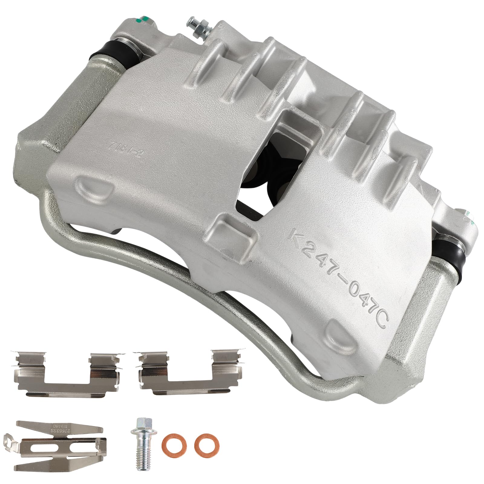 cciyu Front Right Disc Brake Caliper Assembly w/Bracket 18B4838
