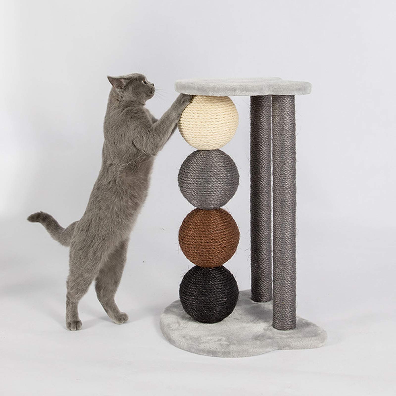 Generisch Kratzbaum, Katzenkratzbaum, interaktives Katzenspielzeug, Katzenkratzbaum für Katzen und Kätzchen, Sisal-Kratzbaum