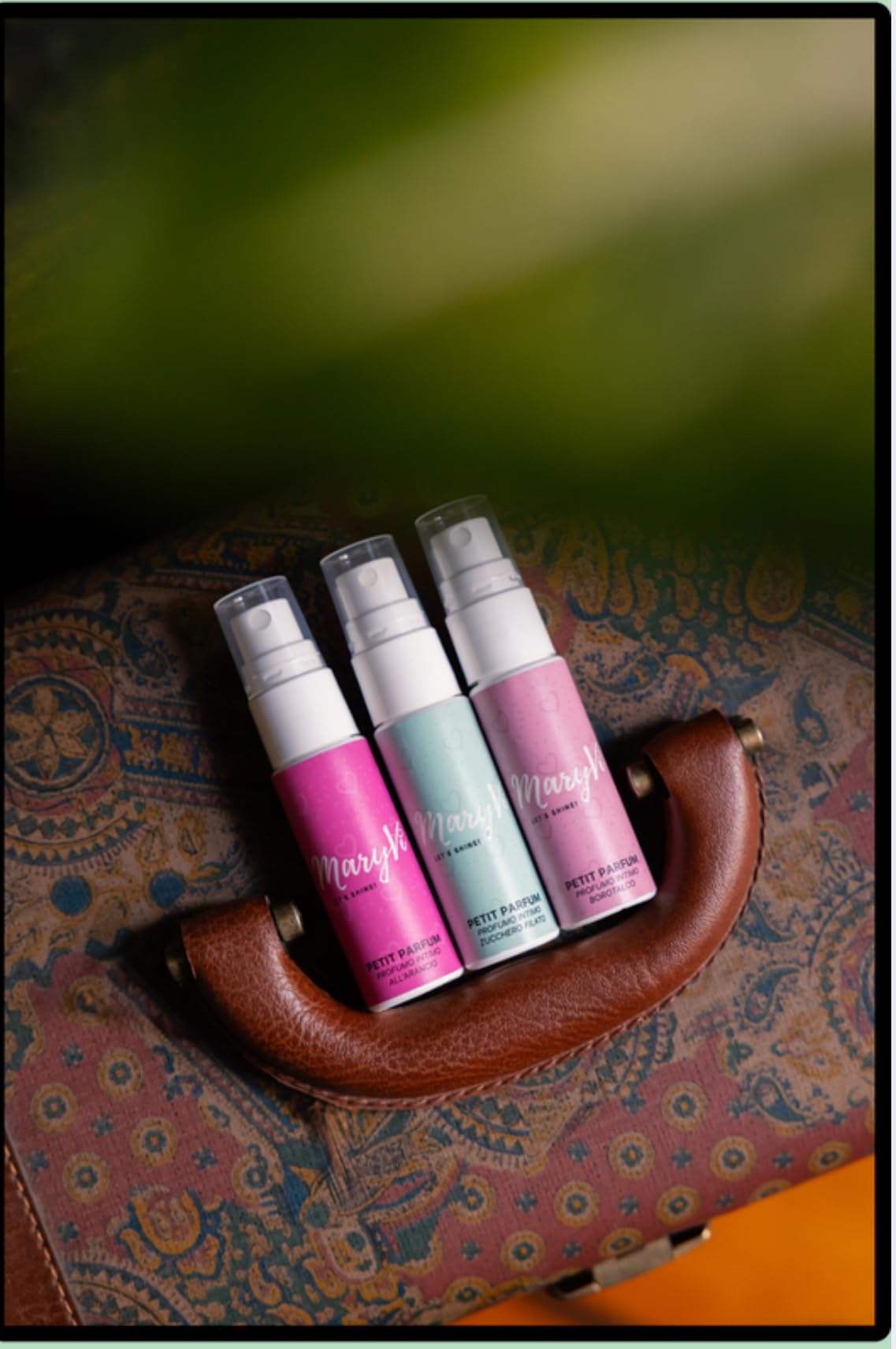 KIT PETIT PARFUM COMPOSTO DA 3 PROFUMAZIONI ASSORTITE : ARANCIA - TALCO - ZUCCHERO FILATO