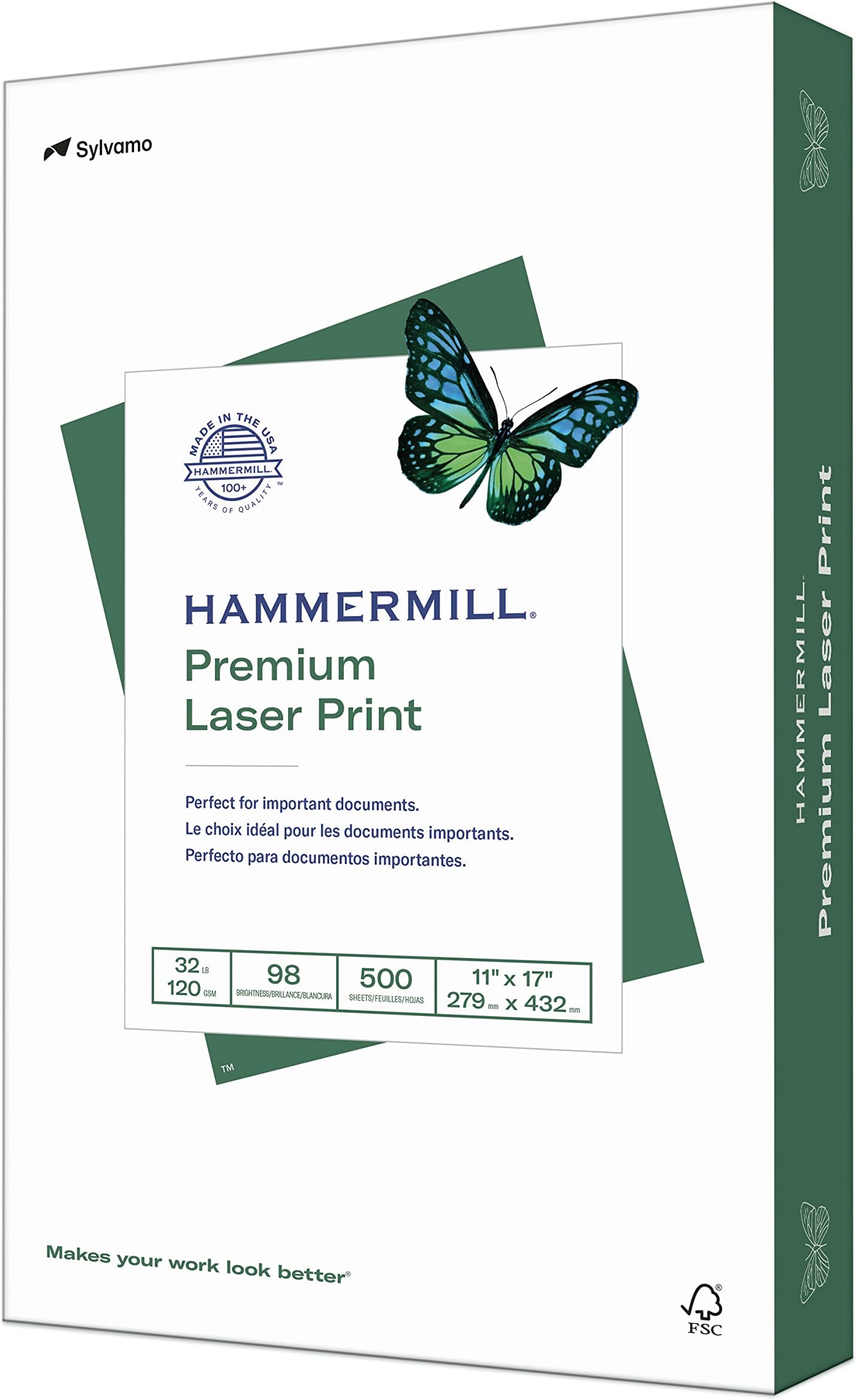 Hammermill Color Copy Cover Paper,60 lb.,17"x11",100 GE
