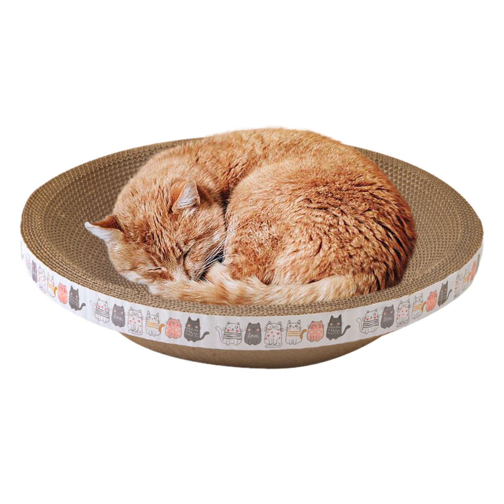 Cat Scratcher Bowl Bed, Corrugated Cardboard Cat Scratching Board Sofa, Cats Claw Toys Pet Supplies, Will Not Deform or Collapse, for Cats Healthy Scratching Protects Furniture