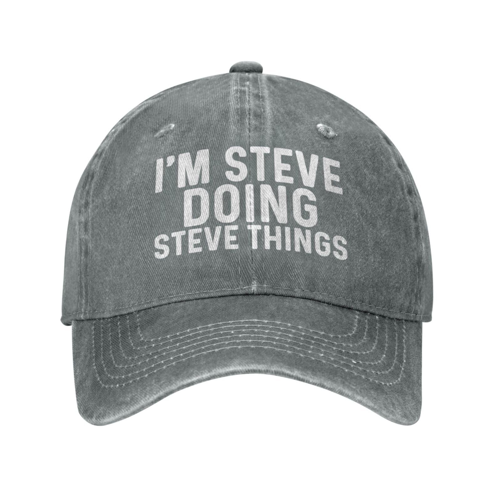 Atourdealss Unisex Multi I'm Steves Doing Steves Things Hat For Men Dad Hats Graphic Caps