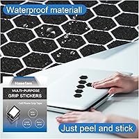 Vista 3 de 6 piezas de cinta de agarre para teléfono, calcomanías de agarre para dedos, kit de tracción adhesiva para fundas de teléfonos celulares, mouse, 6