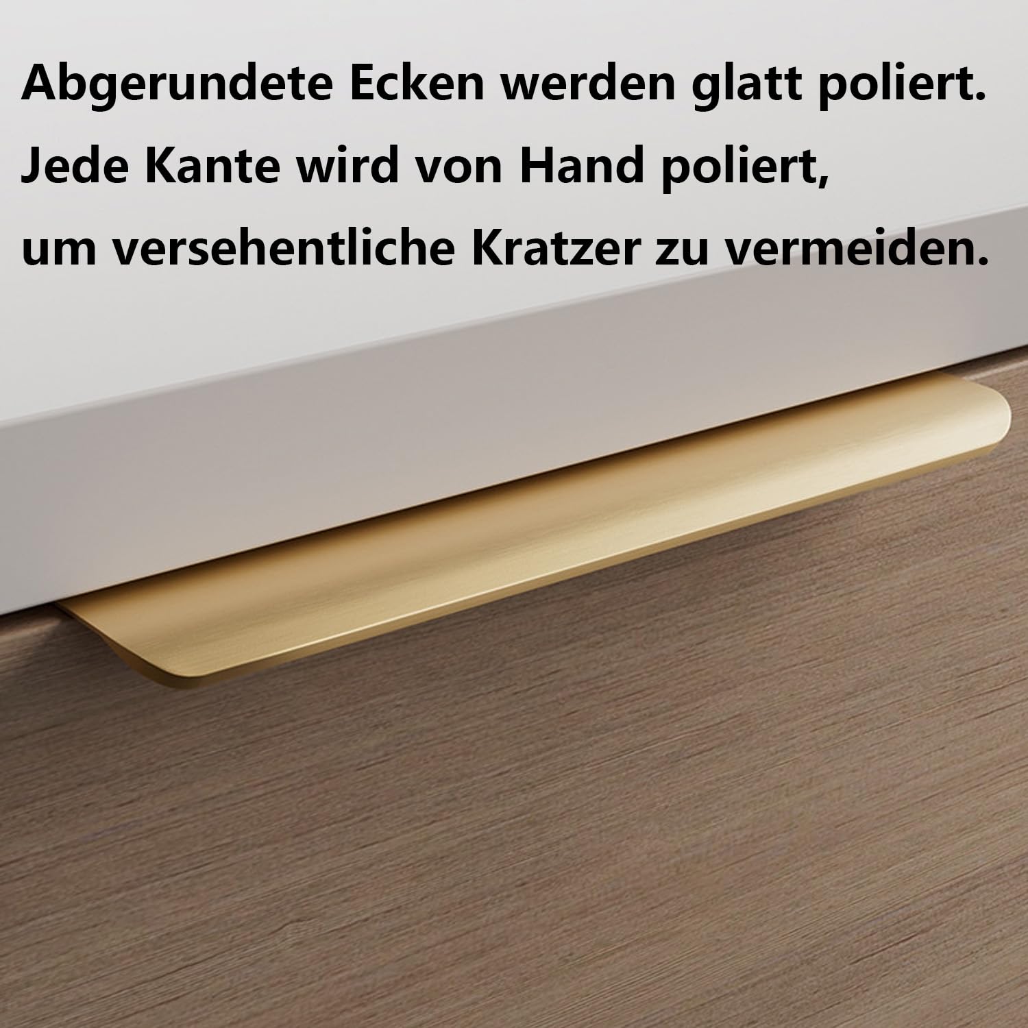 QZKJQDD 2 Pack Rose Gold Kitchen Cupboard Handles Finger Edge Pulls for Cabinets and Drawers 120mm Wardrobe Door Handles Modern Aluminum - Image 3