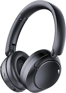 Hybrid Active Noise Cancelling Bluetooth Headphones, Wireless Over Ear Headphones with Bluetooth 5.4, 80H Playtime, Stereo Sound, 6 ENC Clear Call Mic, Low Latency for Travel Office Workout