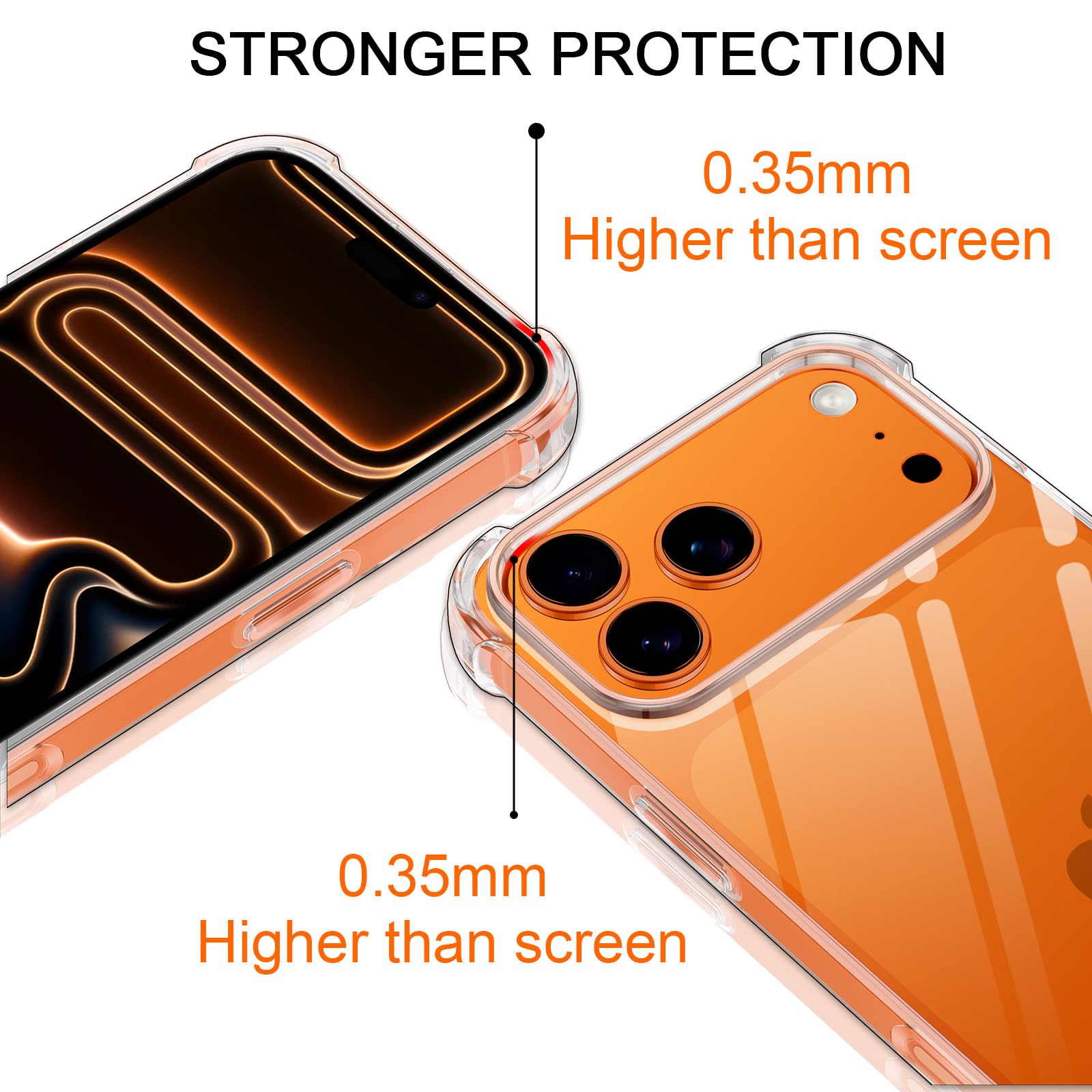 Pnakqil Cover per iPhone 12/12 Pro 6.1 con Cordino, TPU Silicone