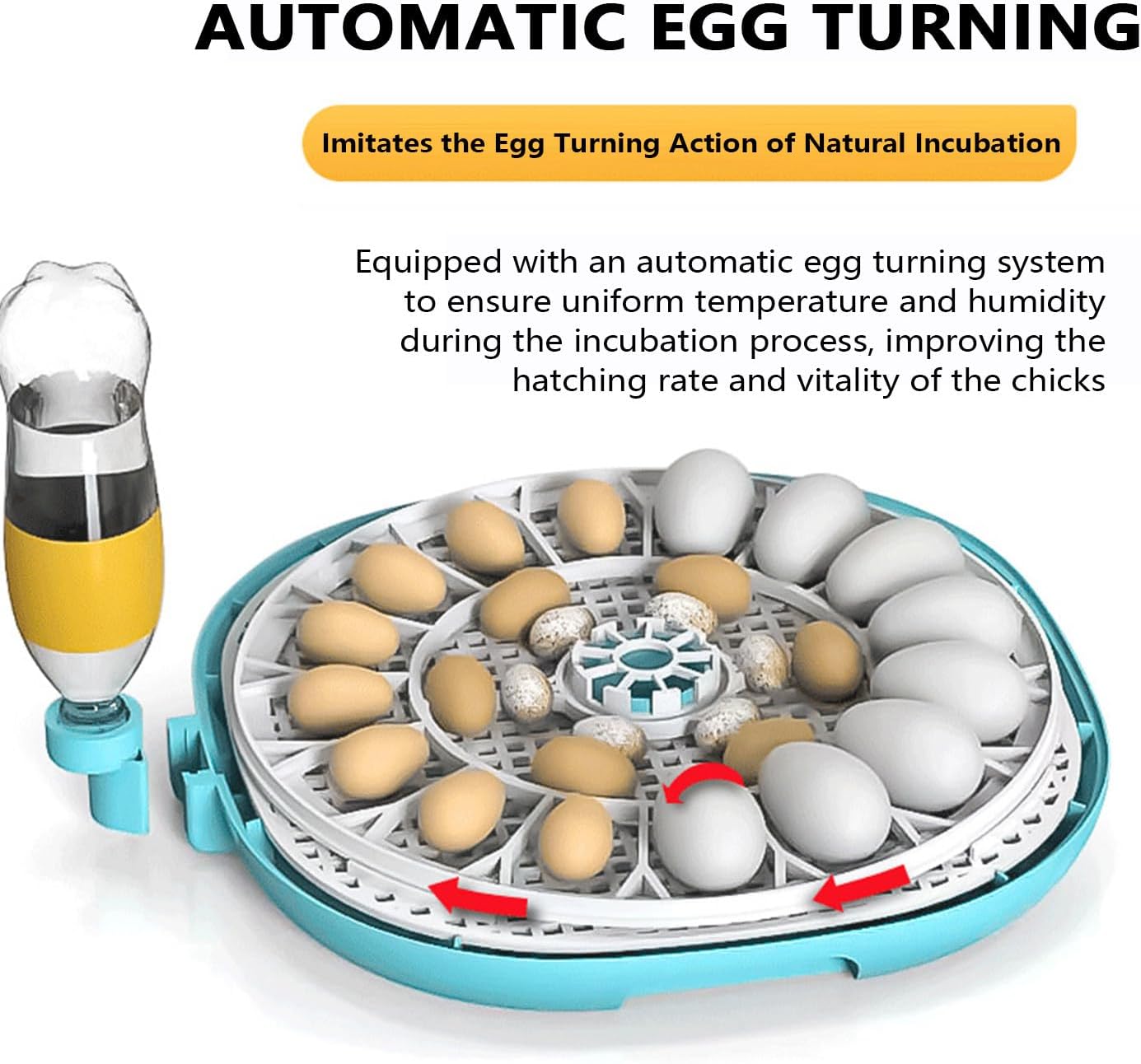 Automatic Egg Incubator with Humidity Control, LCD Display & Egg Candling, Dual Power Supply, Perfect for Farms & Homes, Efficient Egg Hatching Machine