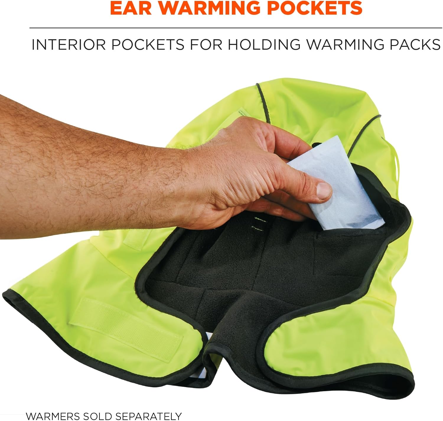 Ergodyne N-Ferno 6842 Winter Hard Hat Liner - 2-Layer, Fleece-Lined, Polyester Shell, Shoulder Length